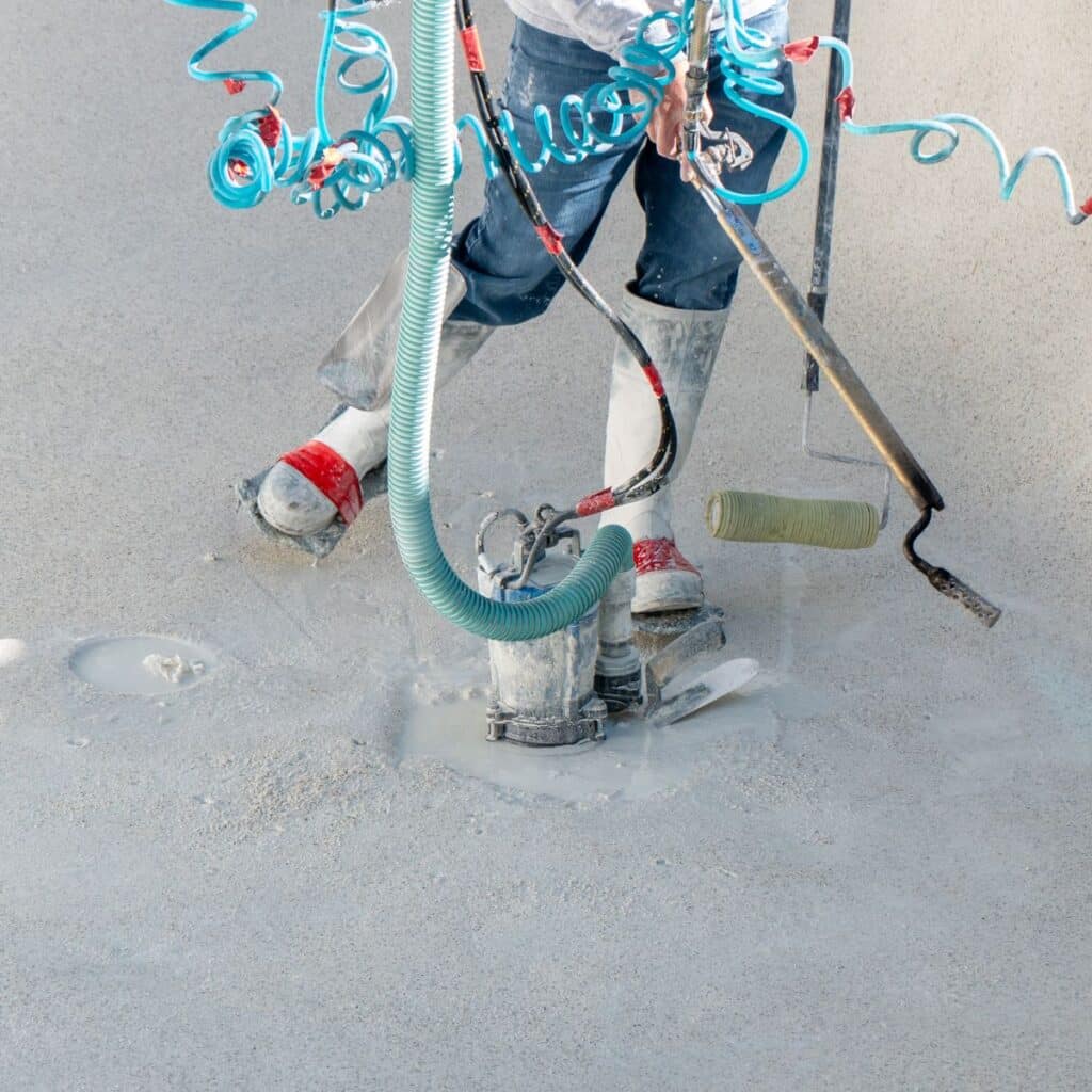 sump pump removing water